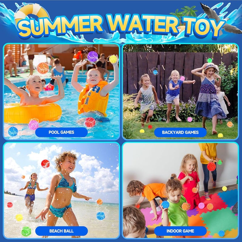 YUANDJO Reusable Water Balls, Reusable Water Balloons for Outdoor Toys and Games, Water Toys for Kids and Adults (60 Pack) - Image 4